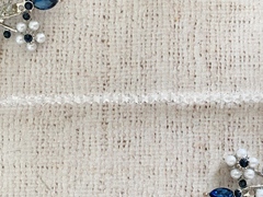 Бусины граненые Биконус стекло на леске, р. 4х4 мм, отверстие 1 мм, ~105 бусин*10 нитей, прозрачный