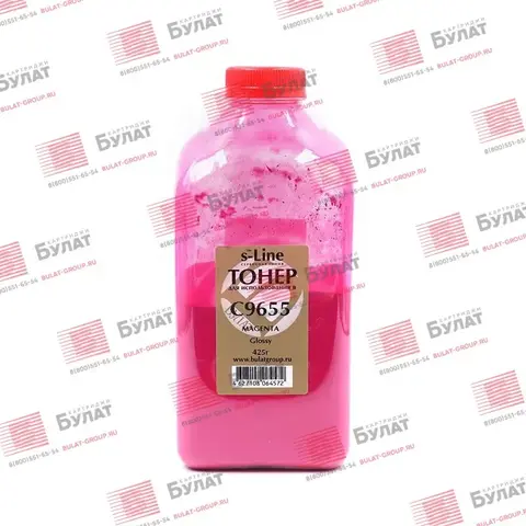Тонер БУЛАТ s-Line 43837134 (Glossy) для Oki C9655 (Пурпурный, банка 425 г)