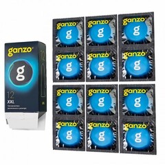 Презервативы увеличенного размера Ganzo XXL Black edition, 12 шт.