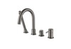 Aquatek AQ1348BGM AQ1348BGM ЕВРОПА смеситель на борт ванны на 4 отв., шлиф. черный хром
