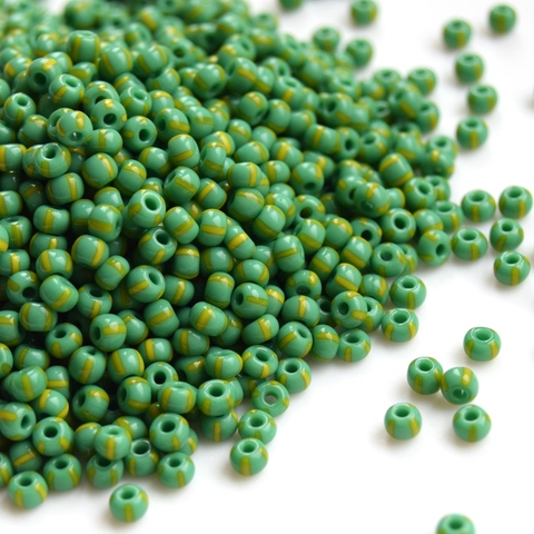 Бисер чешский полосатый Preciosa 53800, размер 6/0