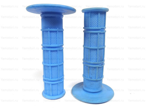 Мото грипсы FAST PRO, мягкие ручки руля, голубые