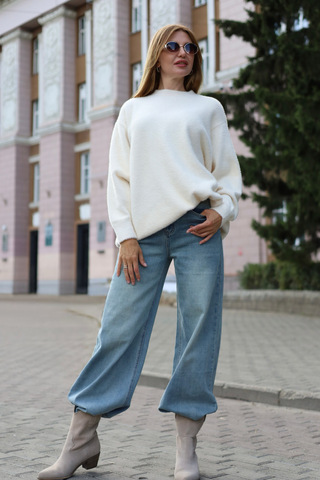 Джинсы женские Wide, голубой