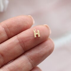 Буква H, позолота, 8 мм, 1 шт, П734