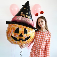 Фигура гелиевая HAPPY HALLOWEEN Тыква в колпаке