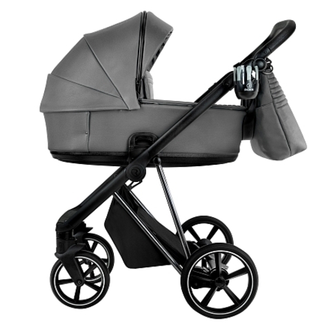 ROAN Коляска 2 в1 Sol Luxury короб + прогулка leather/Glacier Gray/Nickel