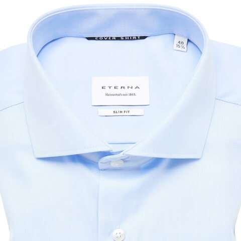 Сорочка мужская Eterna Slim Fit 8817-F182-00 из твила голубая