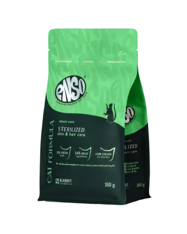 ENSO CF Sterilized сухой корм для стерилизованных кошек кролик/малина 350 гр