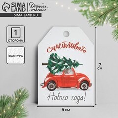 Шильдик,  «С Новым годом», 5*9 см, 10 шт.