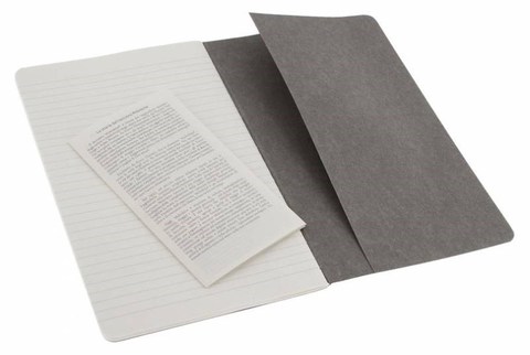 Набор 3 блокнота Moleskine Cahier Journal Large, цвет серый, в линейку
