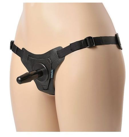 Чёрные трусики с плугом HARNESS Trapper - размер M-XL - Sitabella BDSM accessories 3157-1 XL