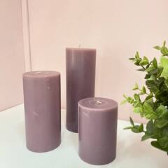 Свеча декоративная цилиндр, D=7,5 см, H=15 см, Ежевика, 1 шт.