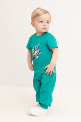 брюки  для мальчика  КР 400763/фарфорово-зеленый к526