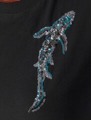 Нарядная футболка с принтом пайетками  D49.135 (131490)