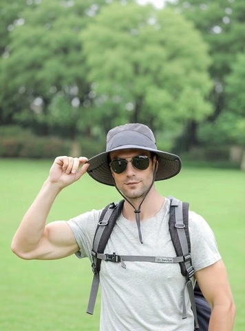 Картинка шляпа Skully Wear Wide Brim grey - 11