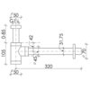 Ceramica Nova 70001MB Дизайнерский бутылочный сифон для раковины с мокрым затвором, цвет: чёрный матовый