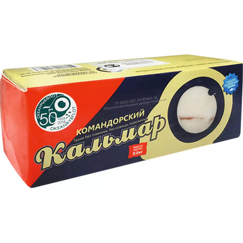 Кальмар командорский очищ., 0,6 кг