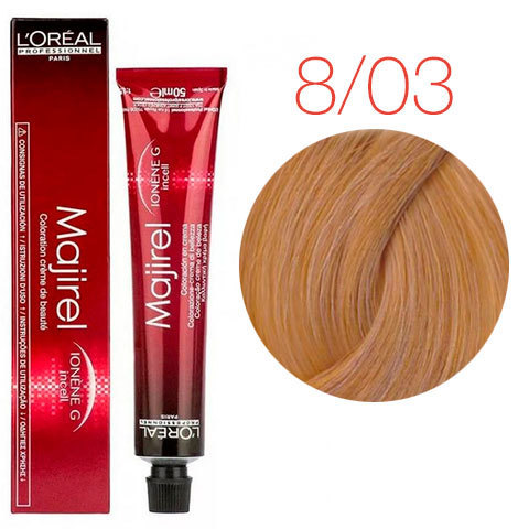 L'Oreal Professionnel Majirel 8.03 (Светлый блондин натуральный золотистый) - Краска для волос