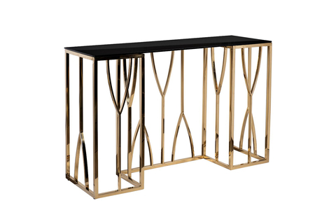 Консоль Garda Decor черно-золотая 13RXC3102-GOLD