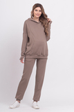 Спортивный костюм для беременных и кормящих 12275 коричневый