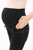 Утепленные джинсы для беременных (STRAIGHT CUT) 14156 черный