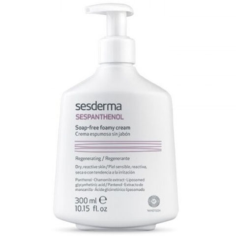 Sesderma SESPANTHENOL: Крем-пенка для умывания восстанавливающая (Soap-Free Foamy Cream)