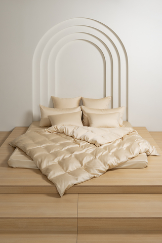 Постельное белье 2 спальное евро German Grass Vanilla Brilliant бежевое