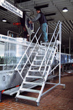 Трап с платформой передвижной, 14 ступ., шир. 600 мм 60°