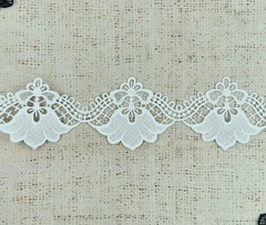 Кружево плетеное, ш. 6,5 см, молочный