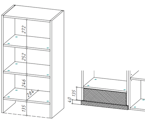YourHouse Шкаф навесной под вытяжку ШВВ-450_Н10