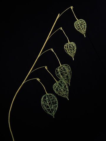 Веточка физалис 69см ChristmasDeLuxe светло-зеленая