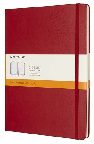 Блокнот Moleskine Classic XLarge, цвет красный, в линейку