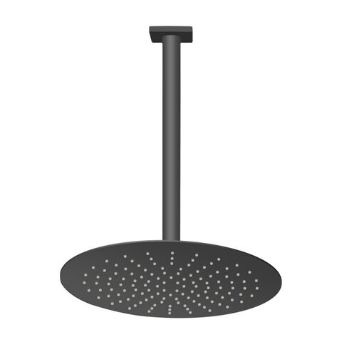 Cezares CZR-B-TDDQ-30/30-NOP Верхний душ квадратный, 30x30 см, с изливом из потолка 30 см, латунь, исполнение Чёрный матовый