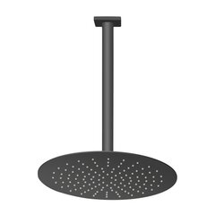 Cezares CZR-B-TDDQ-30/30-NOP Верхний душ квадратный, 30x30 см, с изливом из потолка 30 см, латунь, исполнение Чёрный матовый фото
