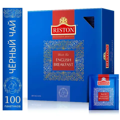 Чай черный в пакетиках Riston "English Breakfast", 100 пакетиков.