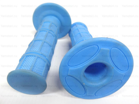 Мото грипсы FAST PRO, мягкие ручки руля, голубые