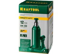 KRAFTOOL KRAFT-LIFT, 12 т, 230 - 460 мм, бутылочный гидравлический домкрат (43462-12)