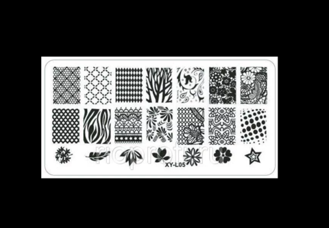 Пластина для стемпинга пластиковая XY-L 05
