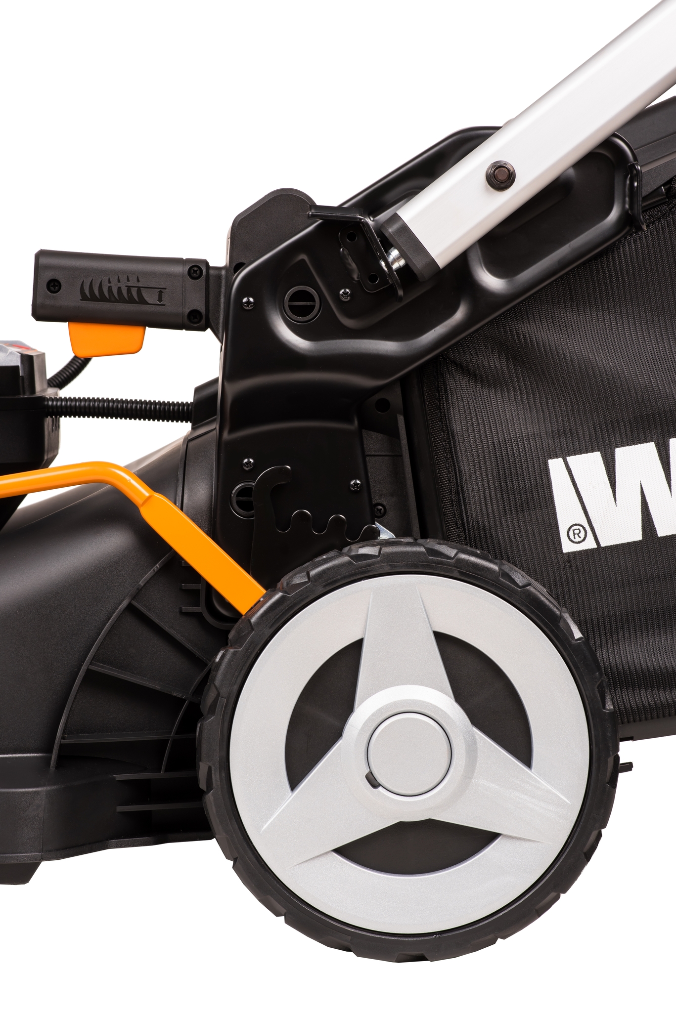 Газонокосилка аккумуляторная самоходная WORX 46 см NITRO WG749E, бесщеточная, 40В, 4Ач х2, ЗУ 2А х2,