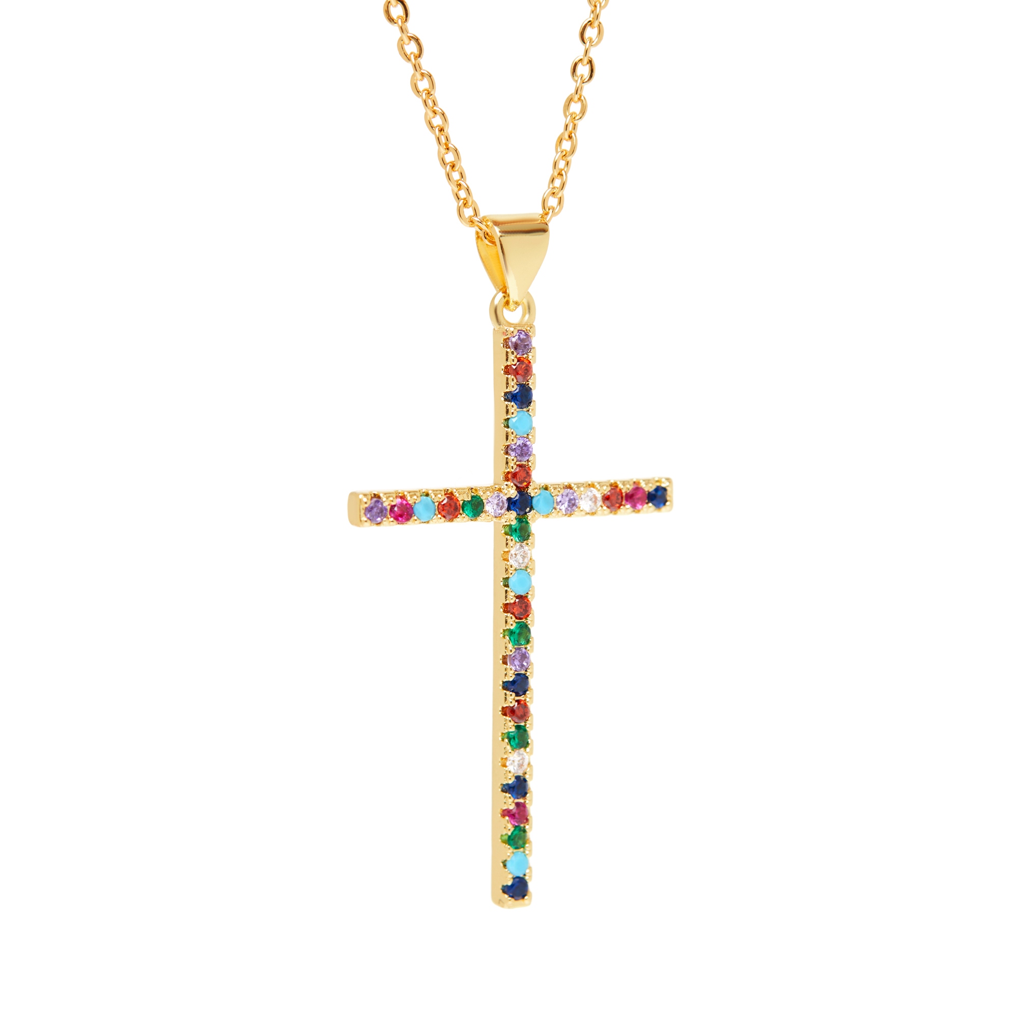 Колье Big Cross Necklace – Multi