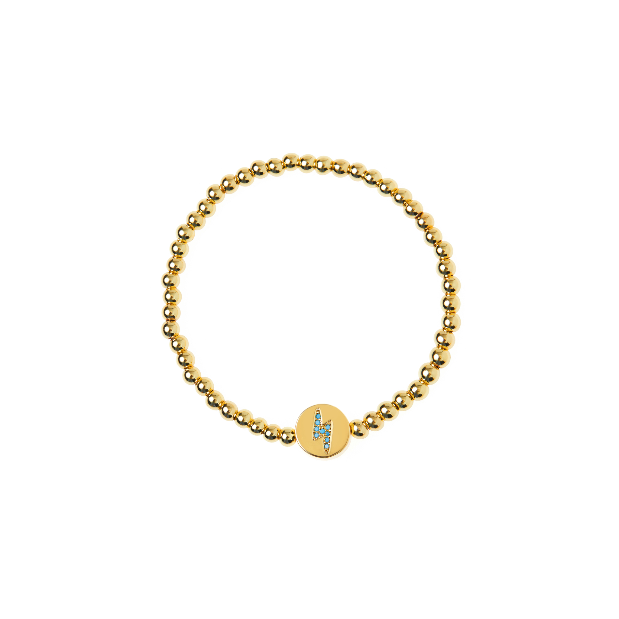 DÉJÀ VU Браслет Gold Lightning Crystal Bracelet - Blue déjà vu браслет crystal smiley face bracelet – blue