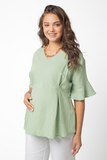 Блузка для беременных 11558 салатовый