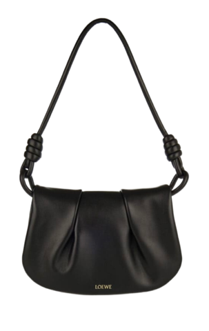 Кожаная сумка-сэтчел Loewe Paseo черный