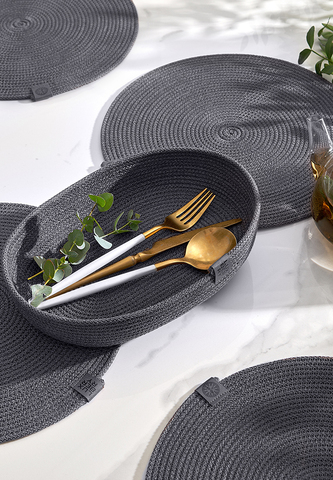 Декоративная корзиночка Luxberry Boho графит