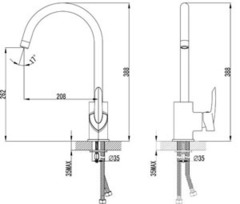 LEMARK Серия MARS. Смеситель для кухни – LM3505C