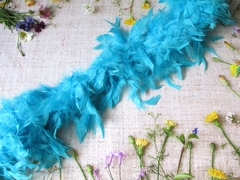 Боа куриное 78 гр, ш. 20 см, L 1,82 м, голубой