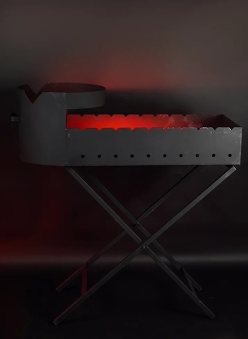 Мангал с печкой под казан 12 л