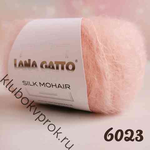 LANA GATTO SILK MOHAIR 6023, Розовая пудра