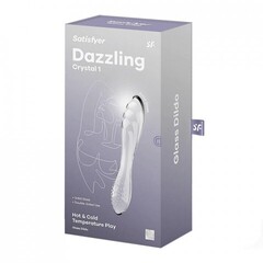 Стеклянный фаллоимитатор Satisfyer Dazzling Crystal (18,2×3,6 см) прозрачный