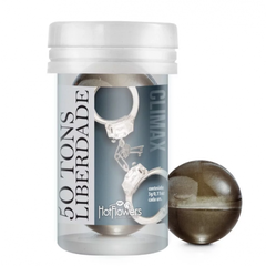 Лубрикант 50 TONS CLIMAX на масляной основе в виде 2-х шариков с охлаждающе-разогревающим эффектом